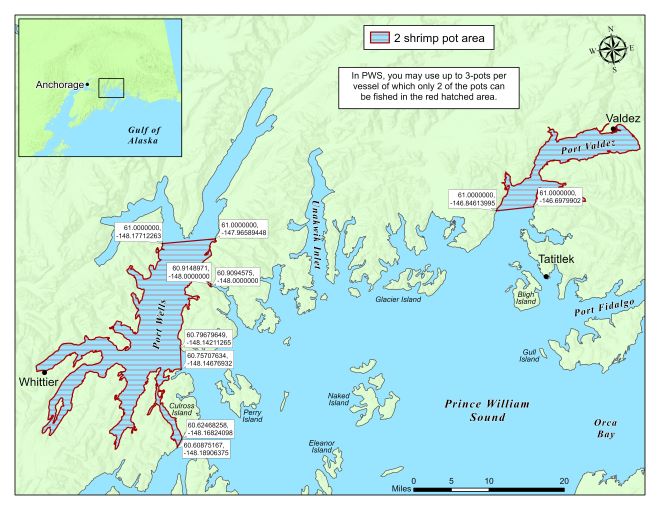 Pots Reduced in the Prince William Sound   Noncommercial Shrimp Fishery